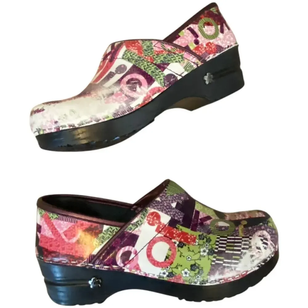 Koi by Sanita Professional Nurse Clogs Women’s EU 35 Colorful Patent Leather